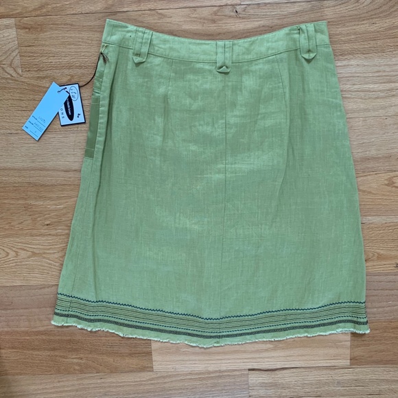 Claude Brown Avocado Skirt with Silk Pockets - Picture 3 of 3